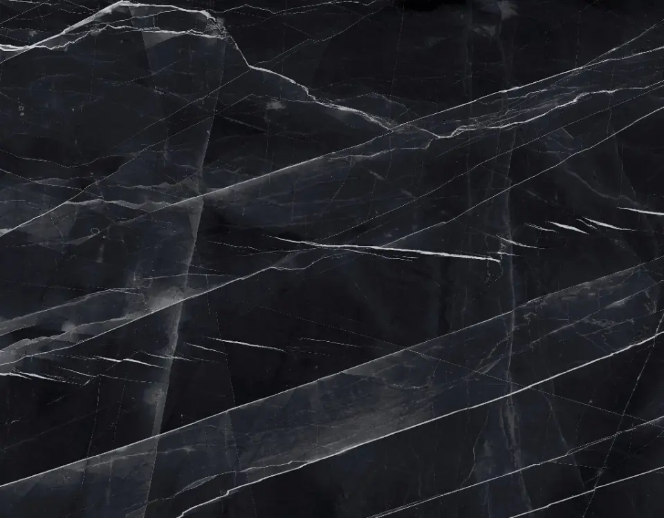 Diamond Black porcelain slab in the Pietra Inspired FORTE series