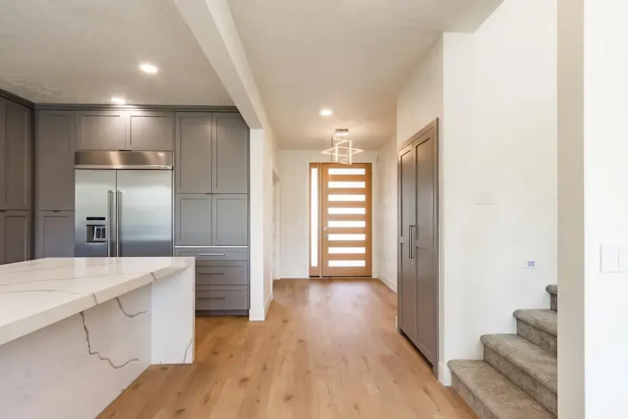 An outside view of the Kitchen at Marble Street by Tawnee Design