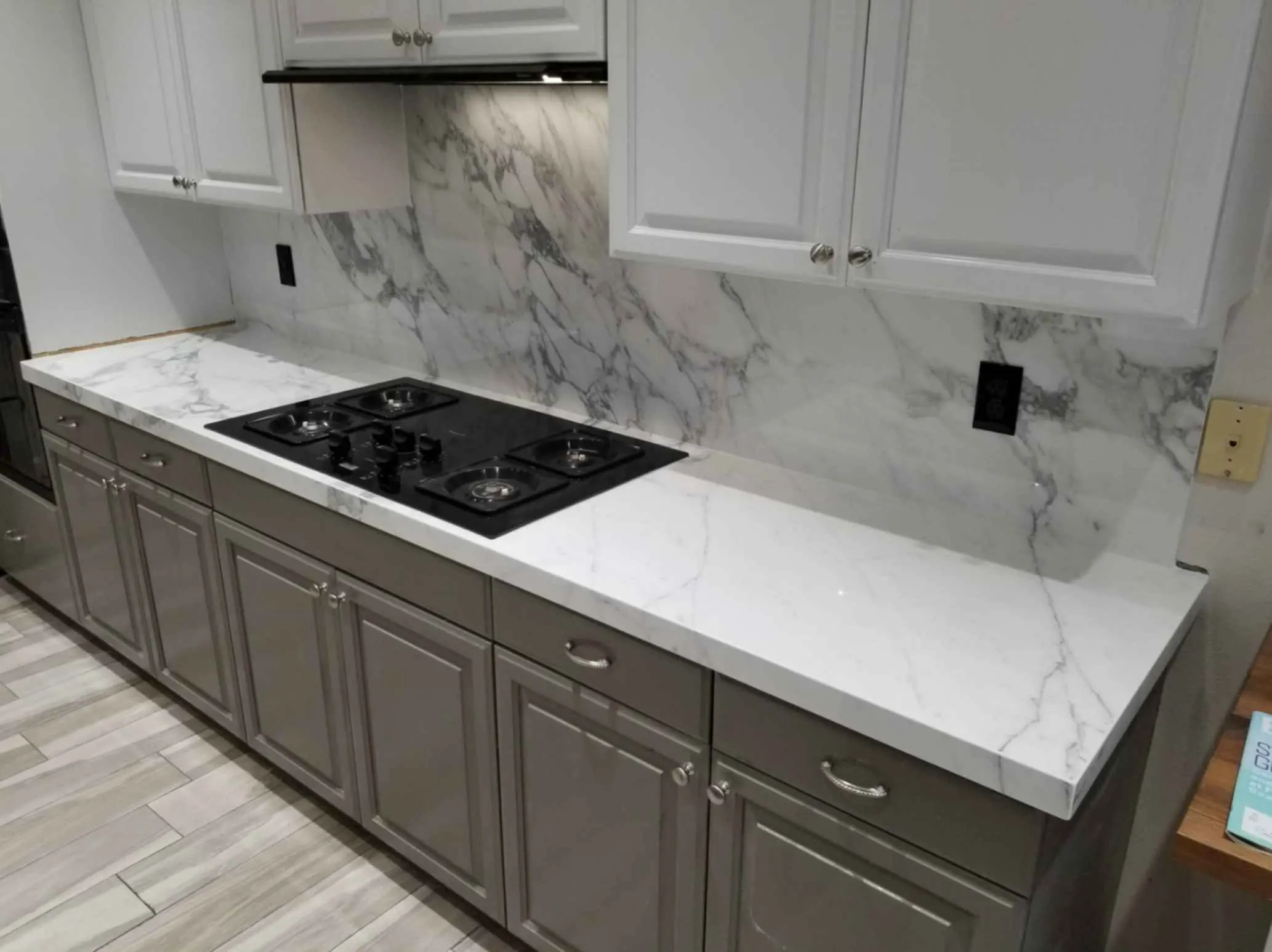 Gorgeous Arabascoto Porcelain Stone Kitchen Remodel