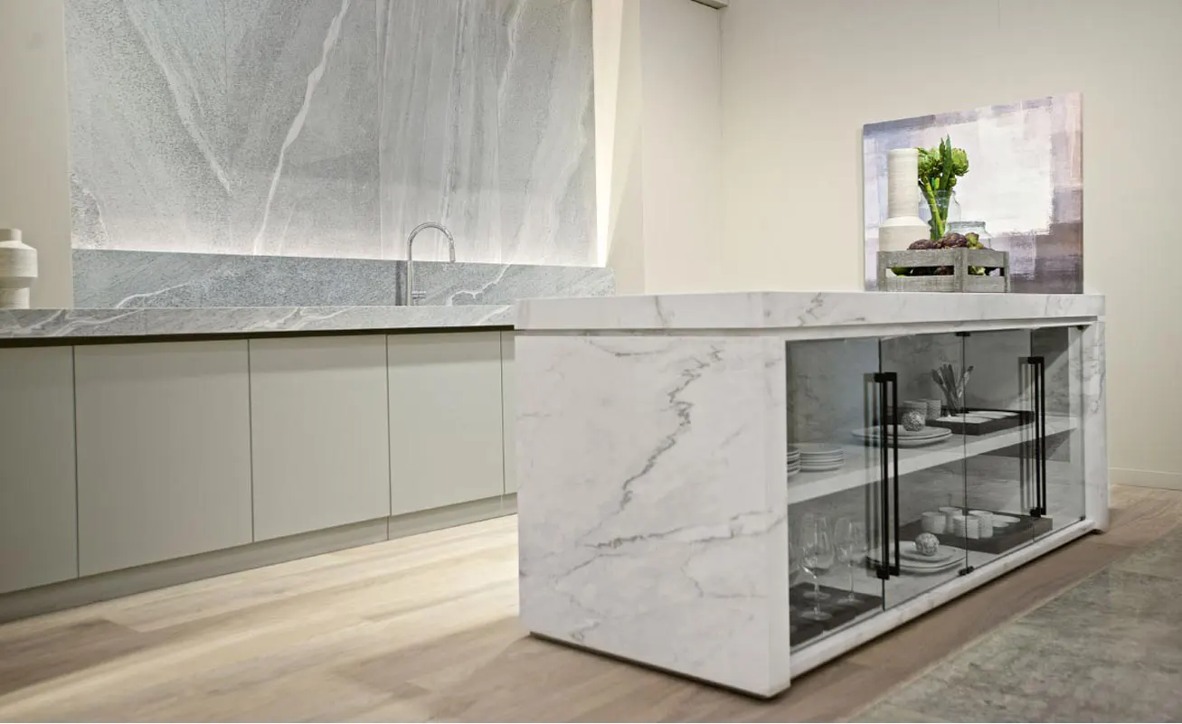 Calacatta FORTE Porcelain countertops by Francini