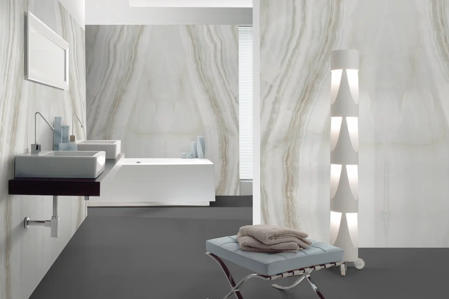 Onyx Wave FORTE Porcelain countertops by Francini