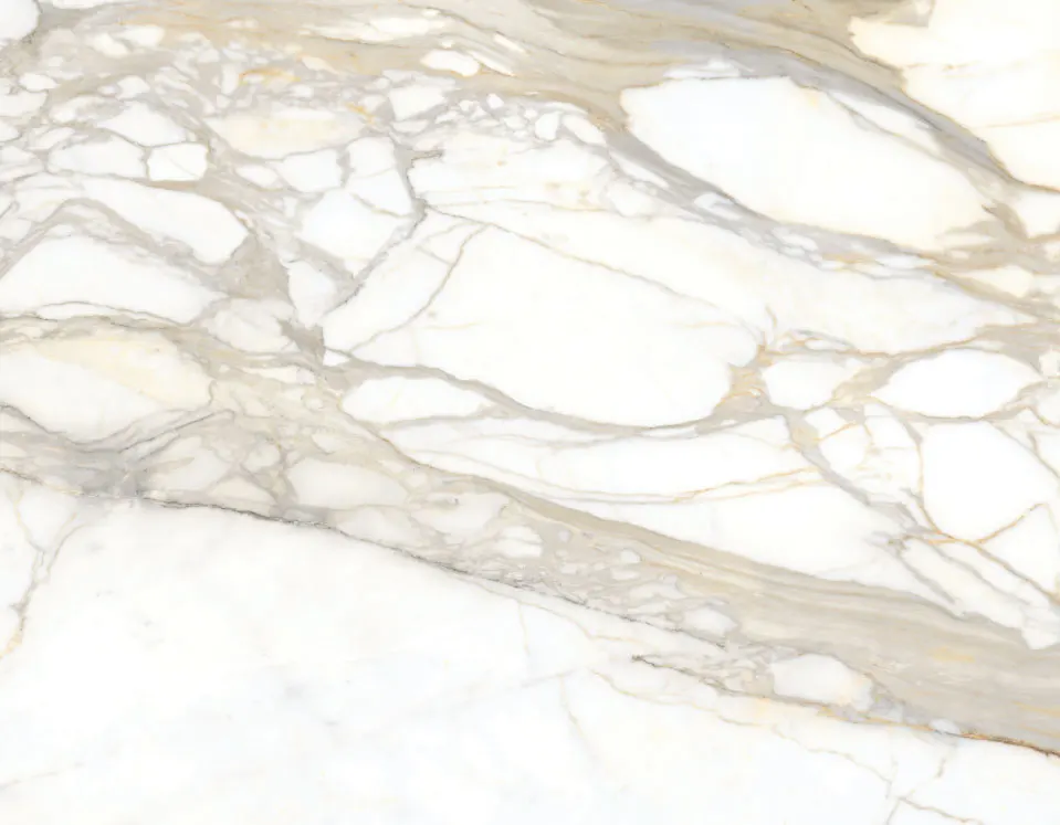 Calacatta Oro porcelain slab in the East Coast Marmo Inspired FORTE series
