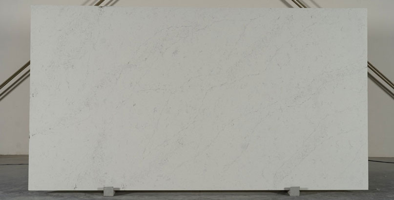 Bianco Misterioso LUCASTONE™ Quartz slab by Francini, Inc.